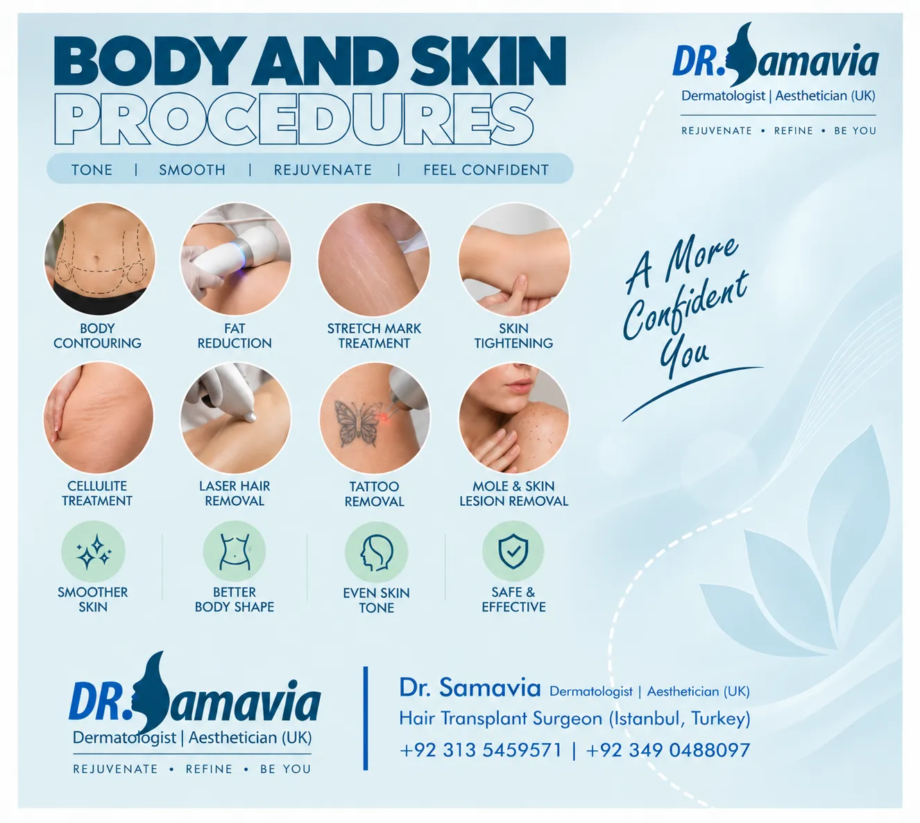 Body & Skin Procedures consultation at Dr Samavia Clinic Islamabad